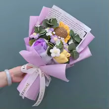 Handmade Sunflower Knit Bouquet Gift (Mother's Day)